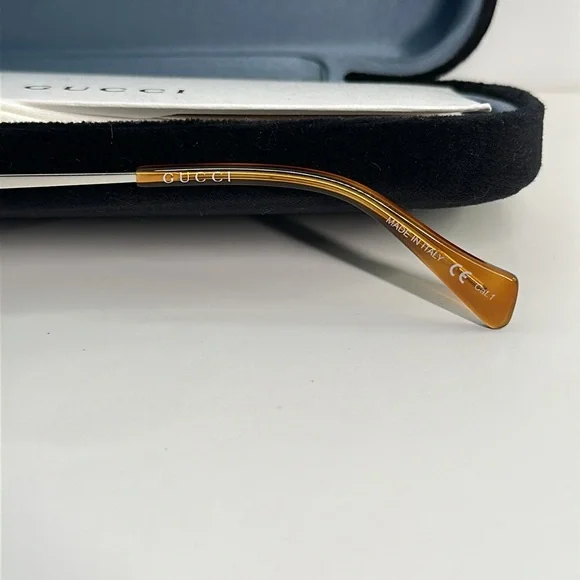 NEW Gucci GG1006S Cat Eye Sunglasses – Silver & Light Blue - Picture 7 of 11